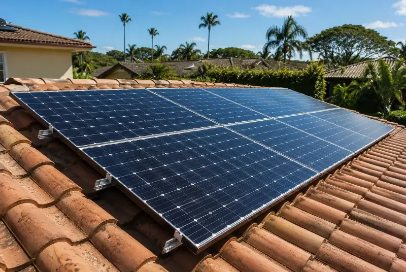 Installation de panneaux solaires aux Forges